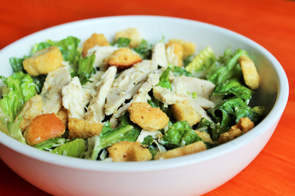 Order Large Chicken Caesar Salad food online from The Roman Candle Pizzeria store, Middleton on bringmethat.com