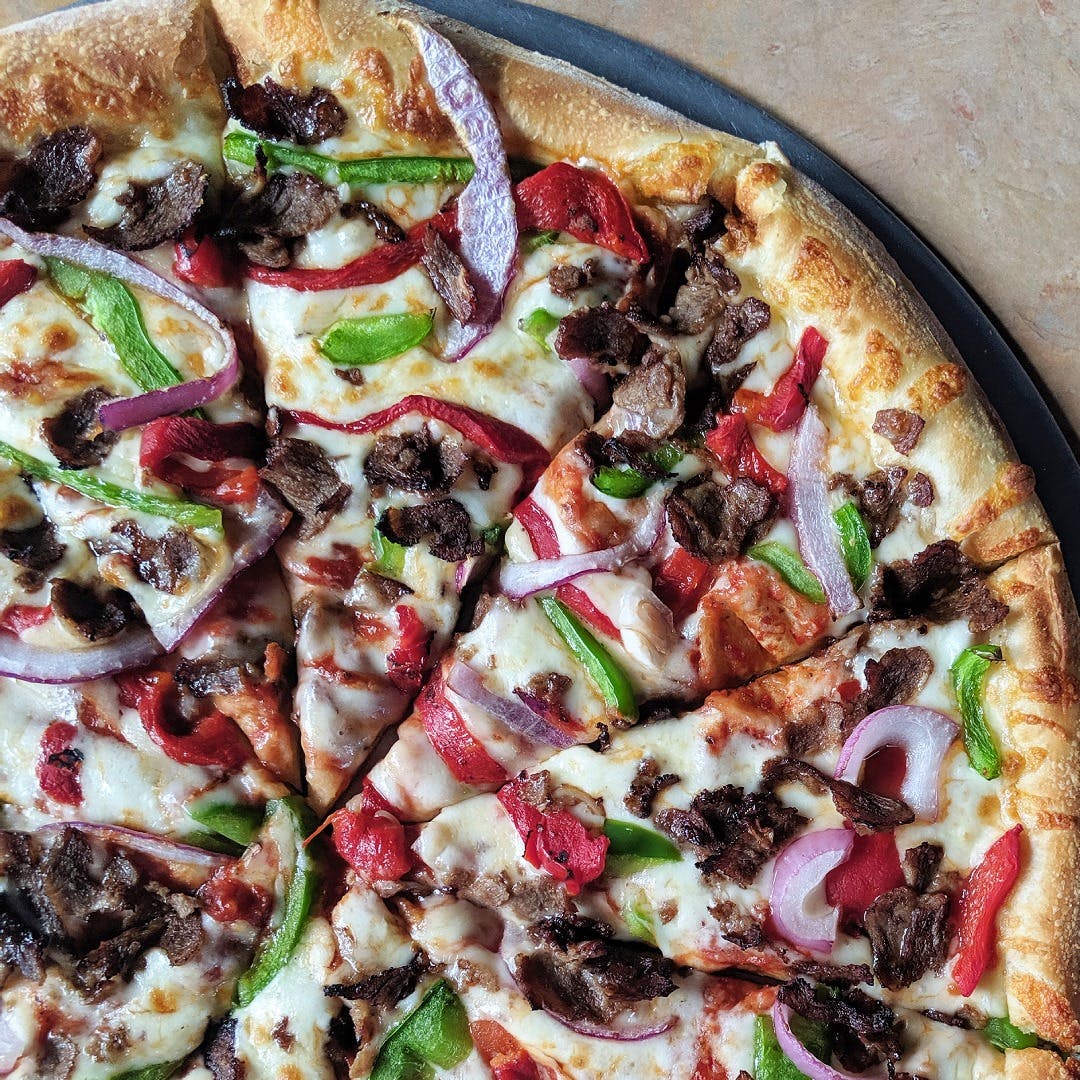 Order Philly Steak Supreme Pizza - Small 10'' food online from Cottage Inn Pizza store, Dexter on bringmethat.com