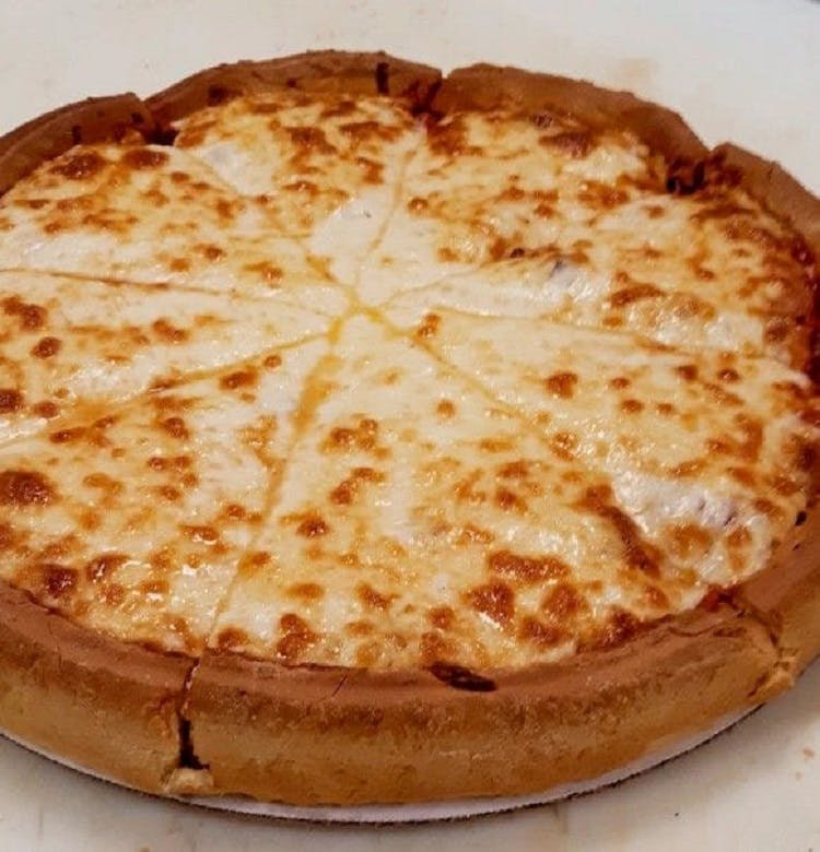Order Thick Crust Cheese Pizza - Personal Baby 10" food online from Congress Pizzeria store, Chicago on bringmethat.com