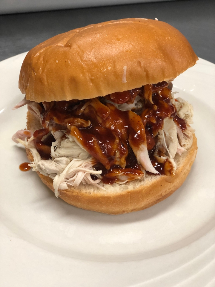 Order Pulled Chicken Sandwich food online from Chuck Bbq store, Burbank on bringmethat.com