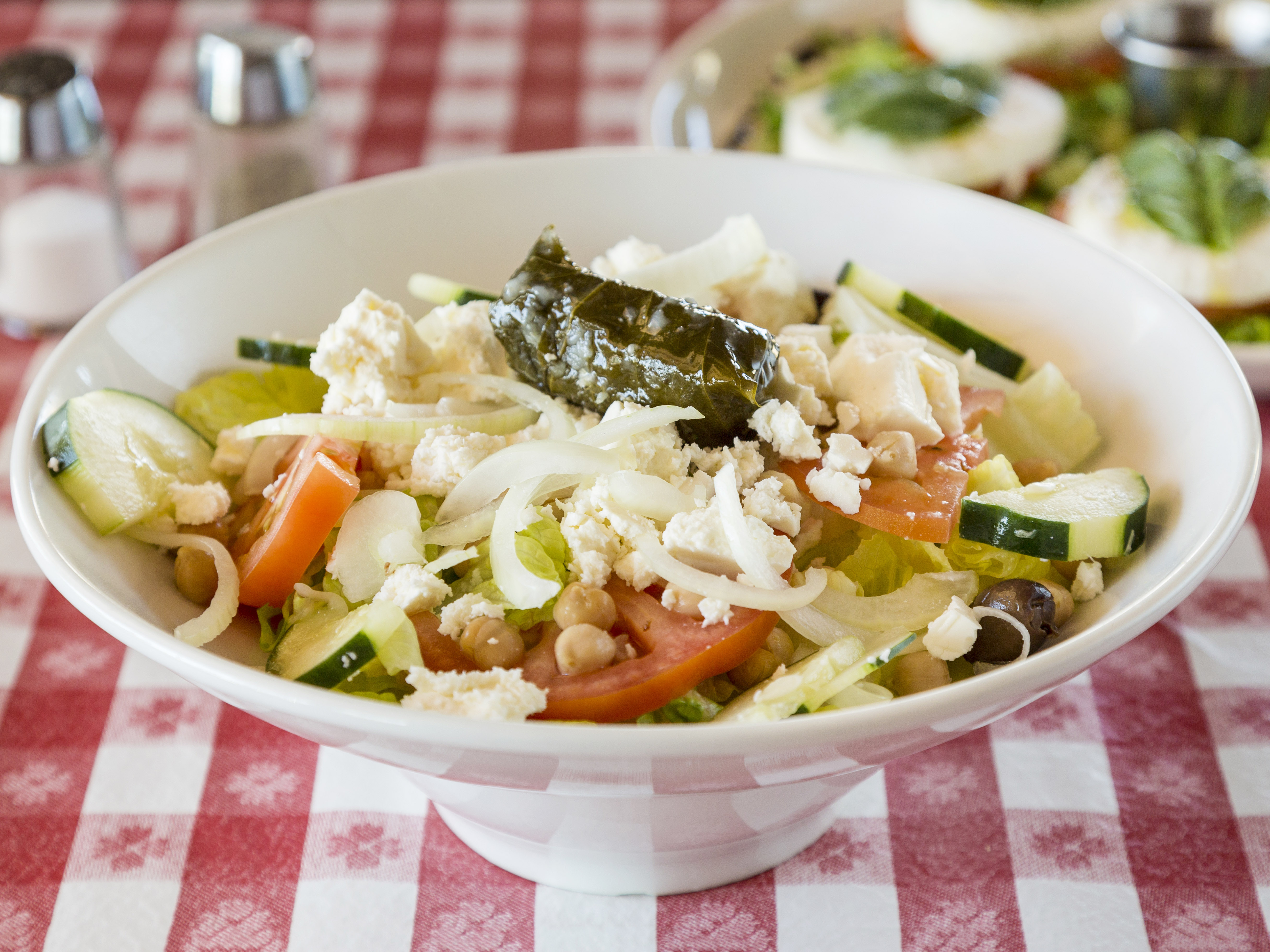 Order Mediterranean Salad food online from Lorenzo's Pizza and Pasta store, Scottsdale on bringmethat.com