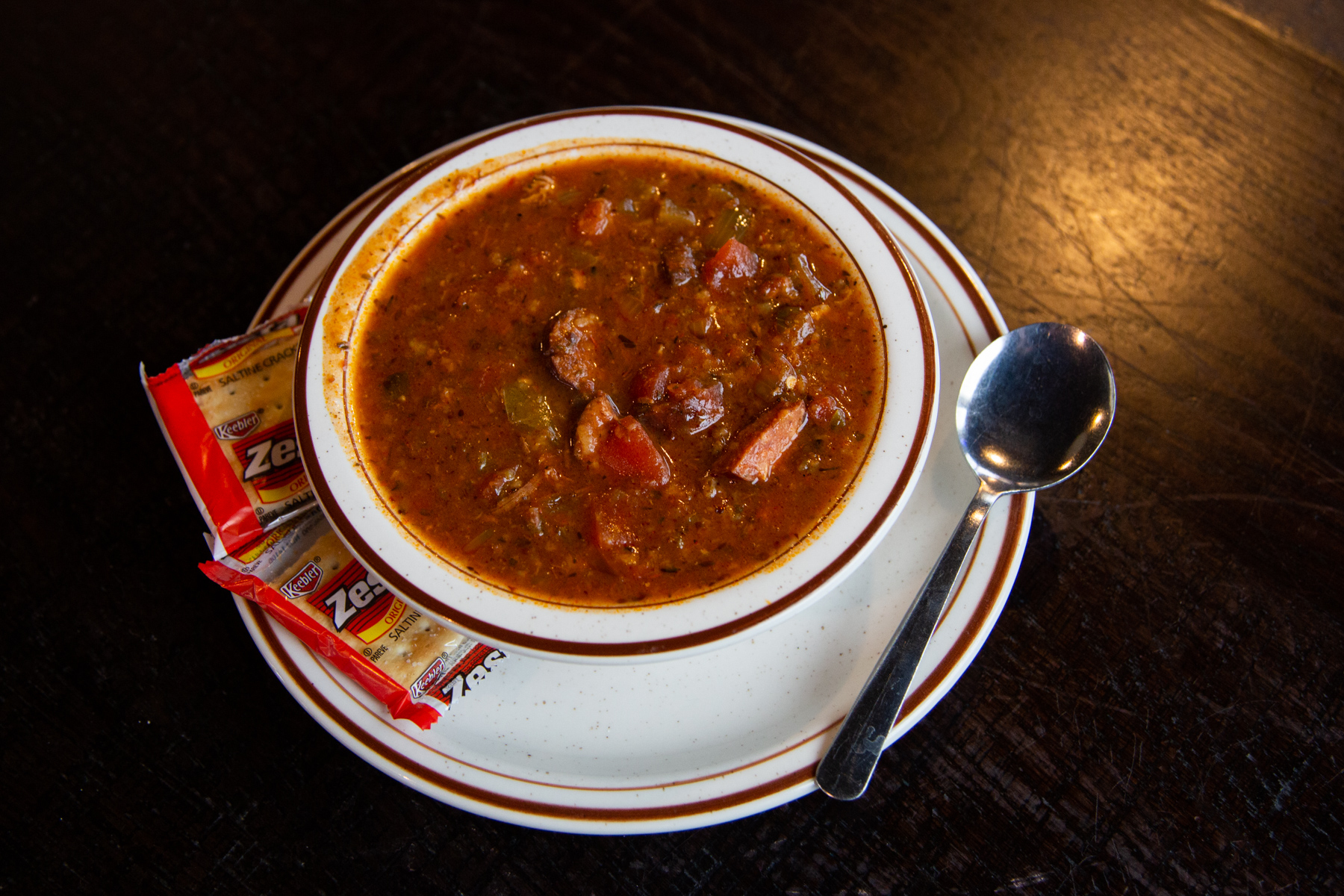 Order Chicken and Sausage Gumbo food online from Iron Grill Bbq store, Columbus on bringmethat.com