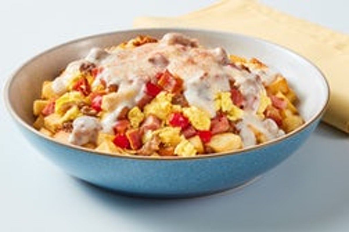 Order Three Smothered Piggies food online from Village Bowls store, Saint Paul on bringmethat.com