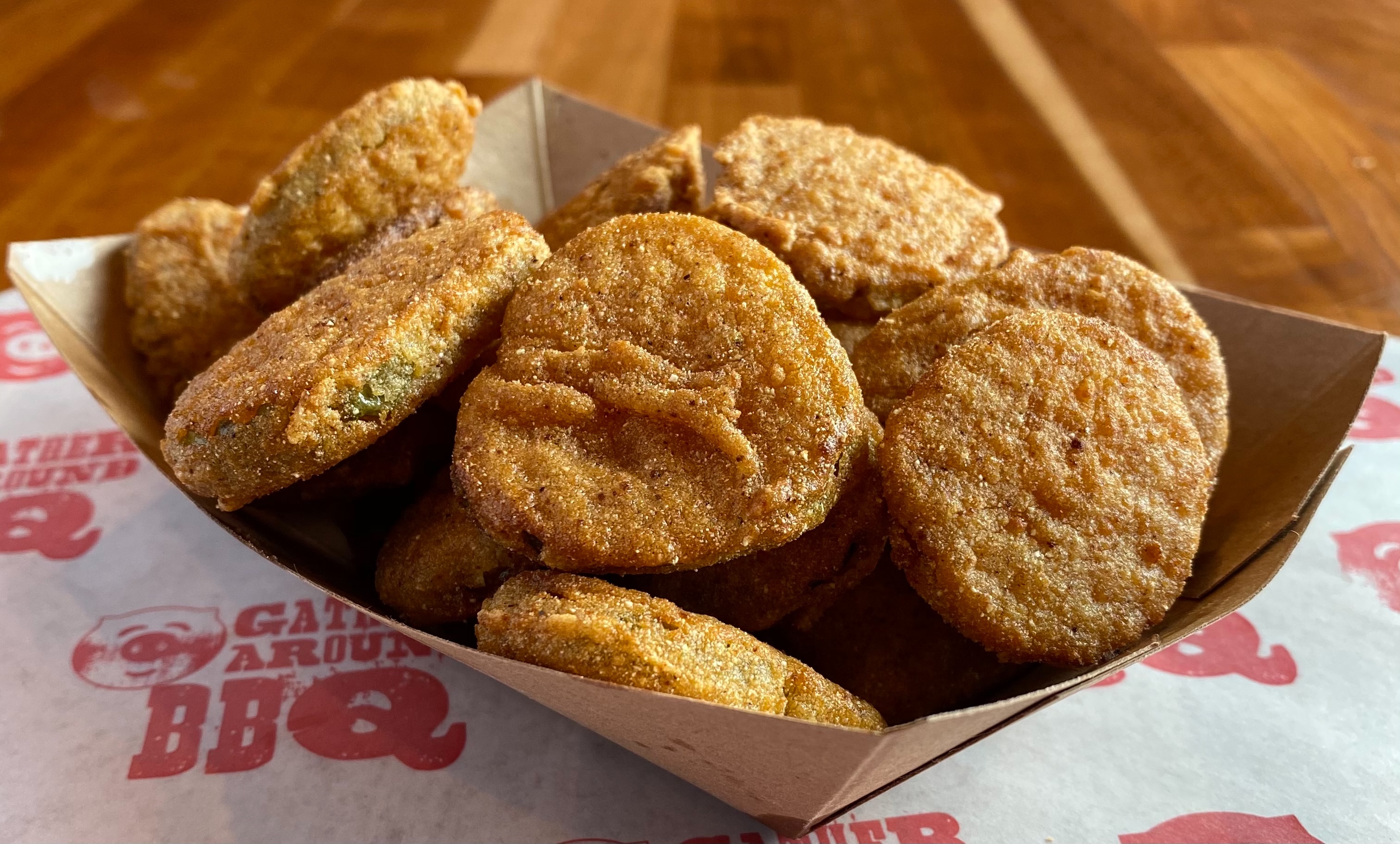 Order Fried Pickles food online from Gather Around Bbq store, Martinsville on bringmethat.com