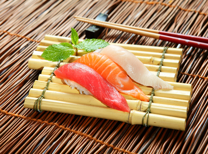 Order Ramen with 3 Piece Sushi food online from Kiraku Ramen & Sushi store, Gardena on bringmethat.com