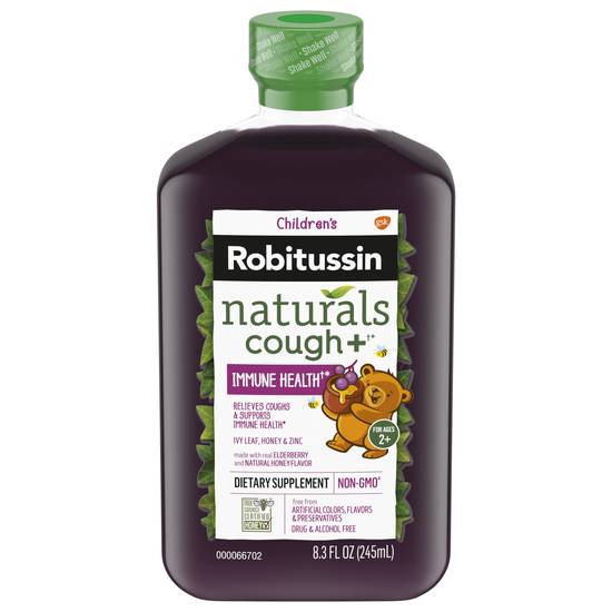 Order Robitussin Children's Natural Cough Relief and Immune Health Syrup with Honey and Ivy Leaf (8.3 oz) food online from Rite Aid store, Louisville on bringmethat.com