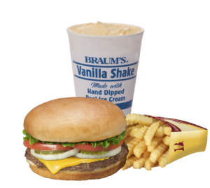 Order 12. 1/6 Deluxe Cheeseburger Combo food online from Braums Ice Cream & Dairy Strs store, McKinney on bringmethat.com