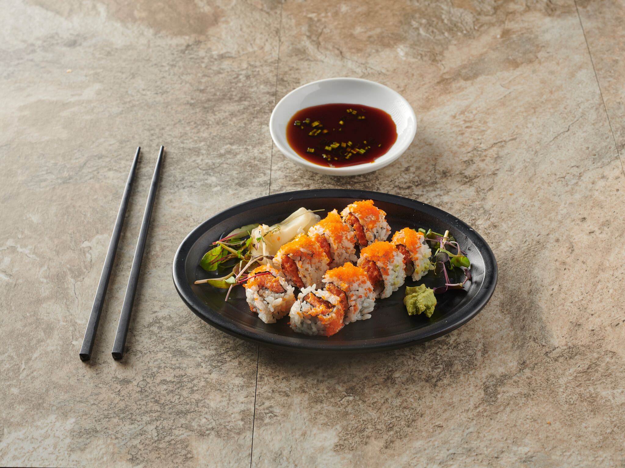 Order Spicy Salmon Roll food online from Abis Japanese Traditional Cuisine store, Greenwich on bringmethat.com