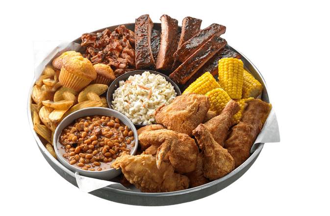 Order All-American BBQ Feast® with Fried Chicken food online from Famous Daves store, Roseville on bringmethat.com