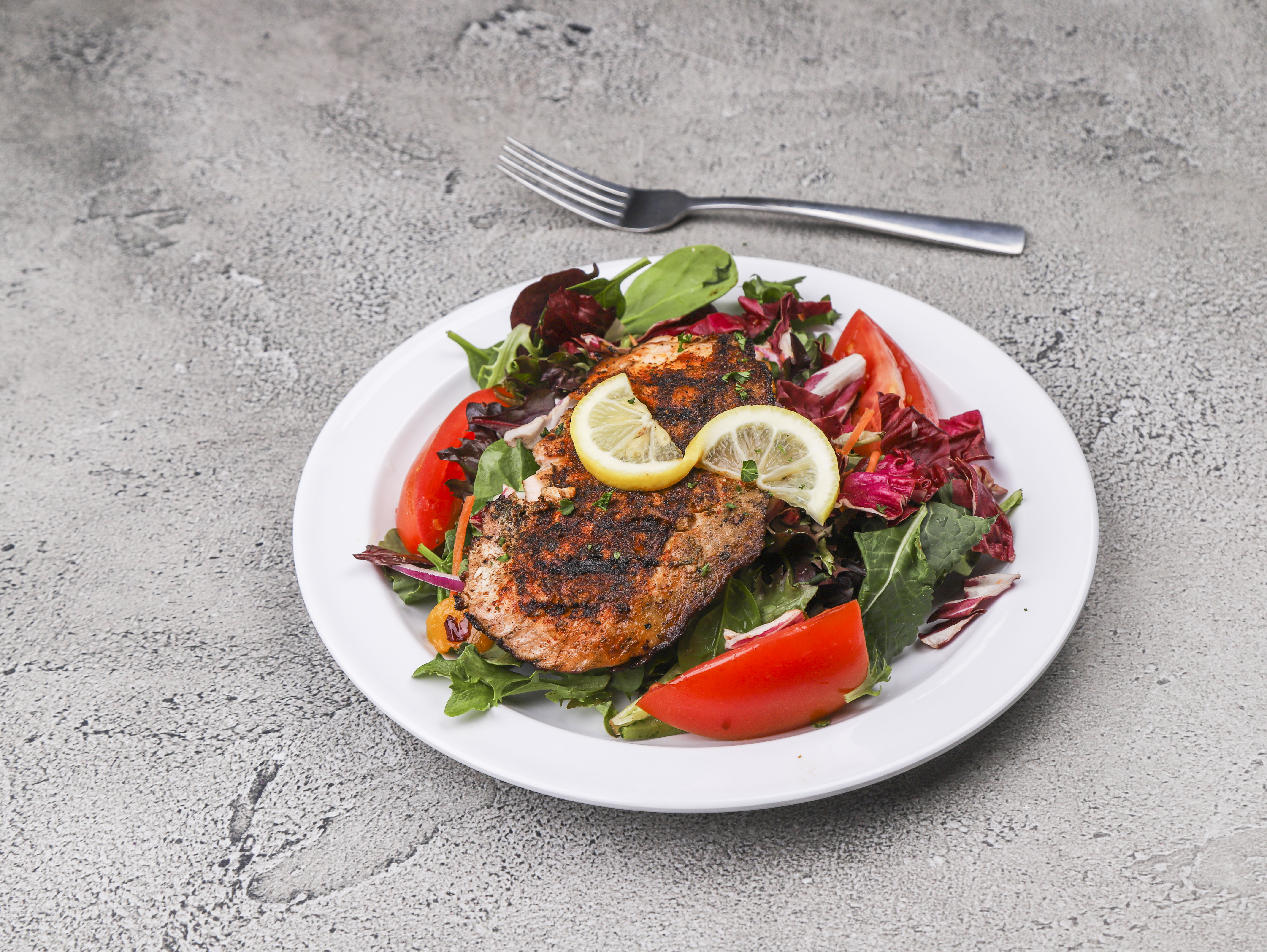 Order Grilled Salmon Salad food online from Galaxy Cafe store, Austin on bringmethat.com