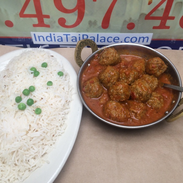 Order G10. Meatballs Curry food online from India Taj Palace store, San Antonio on bringmethat.com