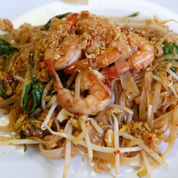 Order Spicy Basil Pad Thai Dinner food online from Pho & Spice store, Waltham on bringmethat.com