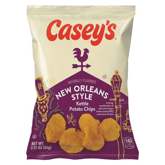 Order Casey's New Orleans Kettle Chips 2.25oz food online from Casey's store, Omaha on bringmethat.com