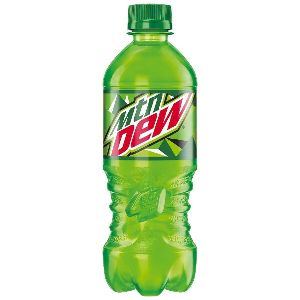 Order 20 oz. Bottled Mountain Dew - 20 oz. Bottled food online from Giant Pizza King store, San Diego on bringmethat.com