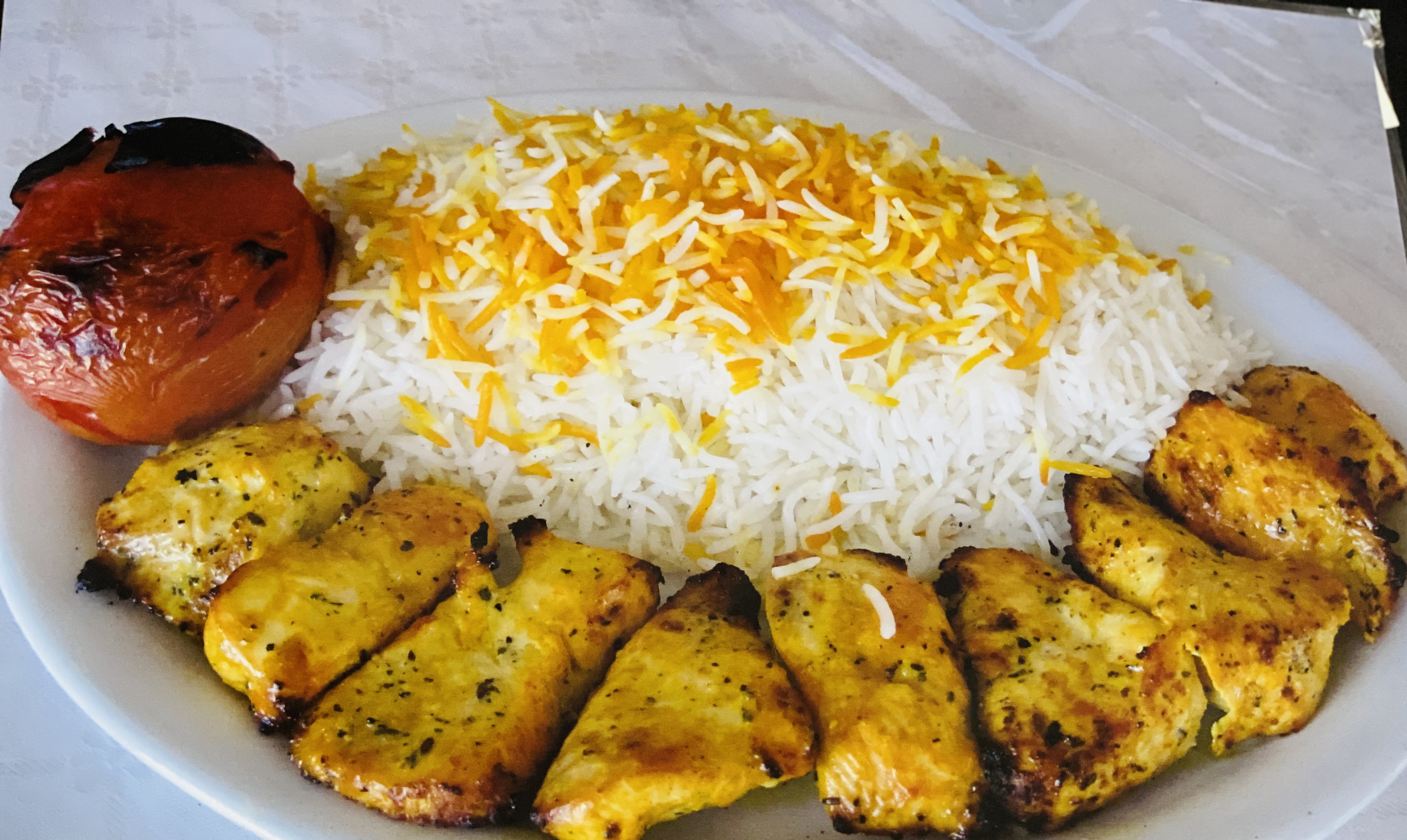 Order 4. Chicken Kabob food online from Isfahan Kabob store, San Jose on bringmethat.com