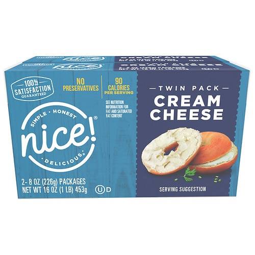 Order Nice! Cream Cheese - 8.0 oz x 2 pack food online from Walgreens store, Millington on bringmethat.com