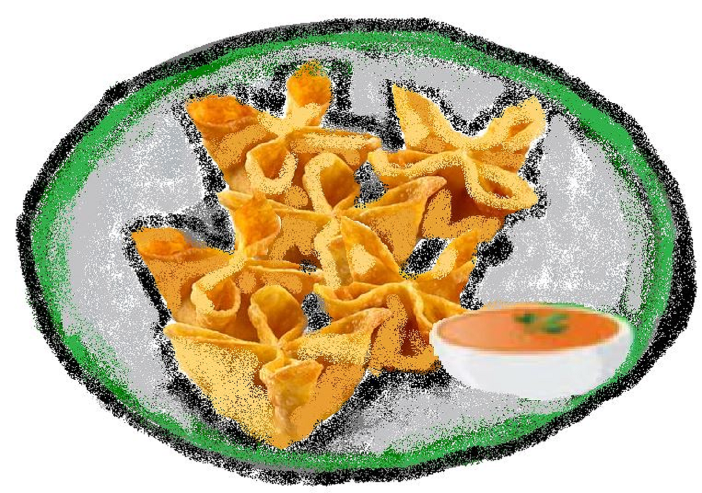 Order Cream Cheese Wontons (6 pieces) food online from T's Thai store, Santa Monica on bringmethat.com