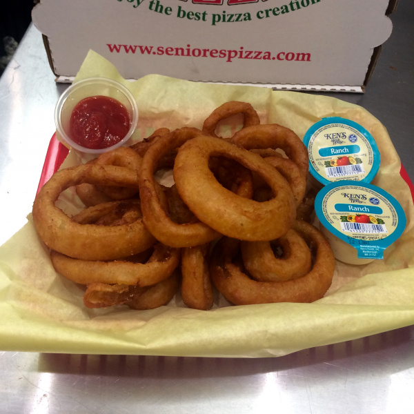 Order 5. Onion Rings food online from Seniores Pizza store, San Francisco on bringmethat.com