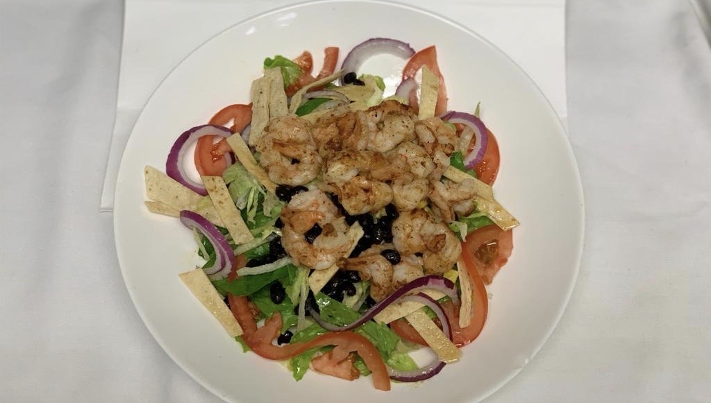 Order Cayenne Shrimp Salad food online from Pita Grill store, New York on bringmethat.com