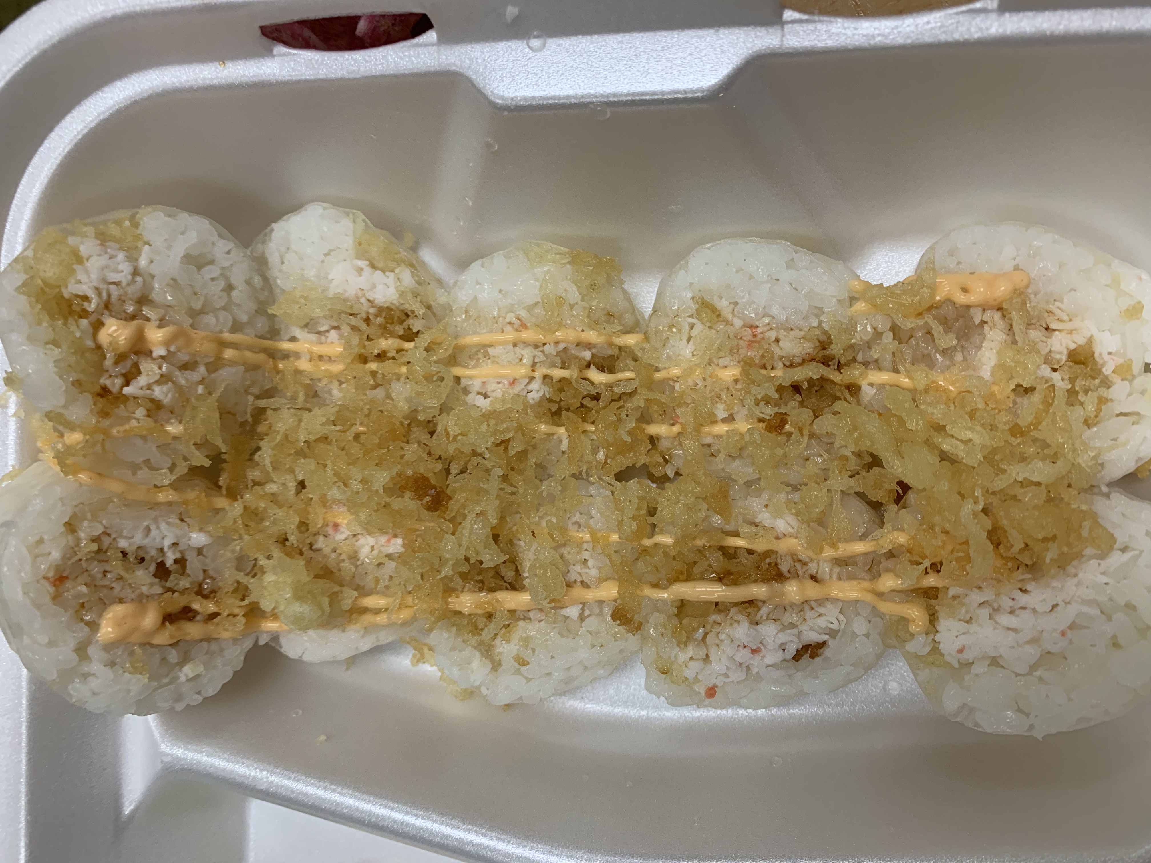 Order 10 Piece Crunchy Shrimp Roll food online from Jazz Sushi Bar store, New Orleans on bringmethat.com