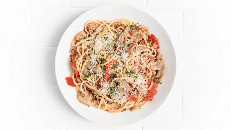 Order Spaghetti with Spicy Sausage food online from Pastini store, Tualatin on bringmethat.com