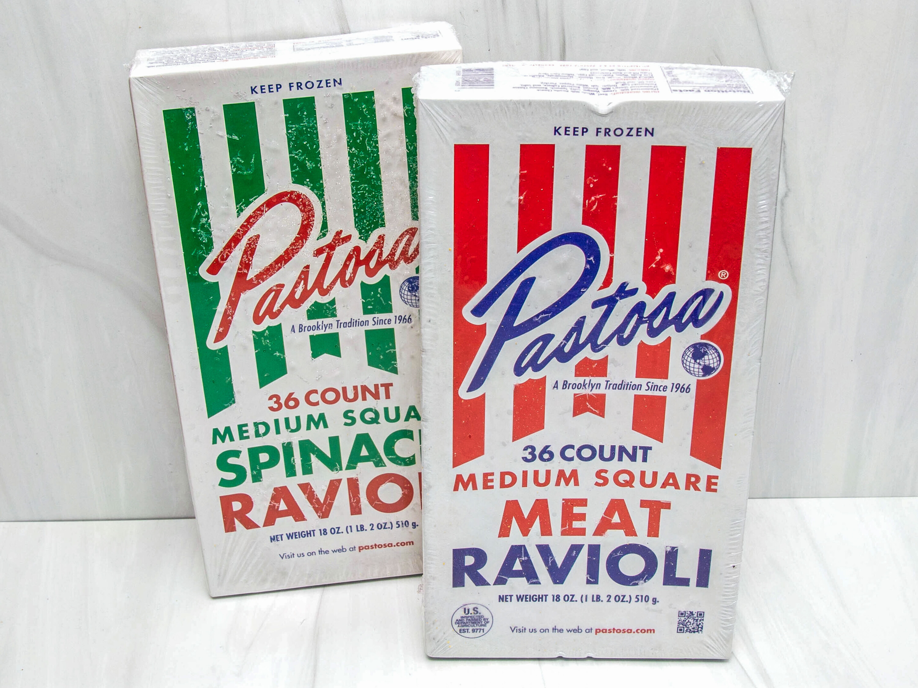 Order Medium Square Cheese Ravioli Box  food online from Pastosa Ravioli store, Florham Park on bringmethat.com