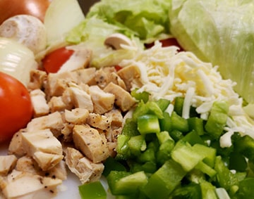 Order Small Chicken Salad food online from Uncle John Pizza store, Grand Prairie on bringmethat.com