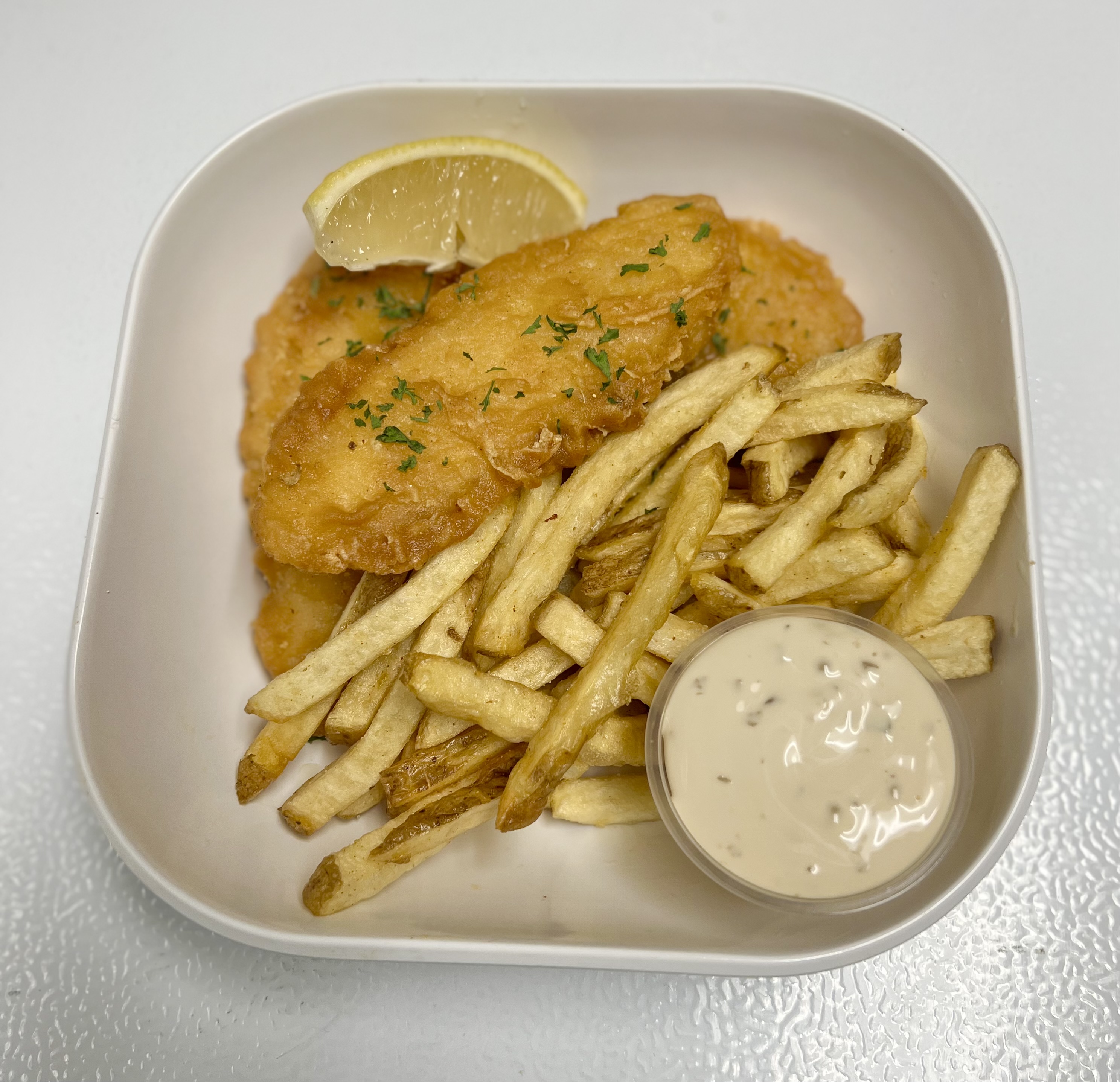 Order Fried Fish Fillets and Fries food online from By The Way Burger store, Los Angeles on bringmethat.com
