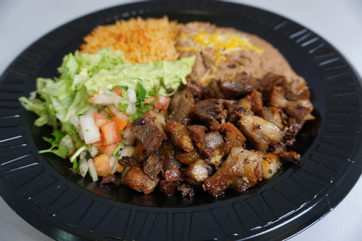 Order 9. Carnitas Plate food online from Ramiro Méxican Food store, Tucson on bringmethat.com