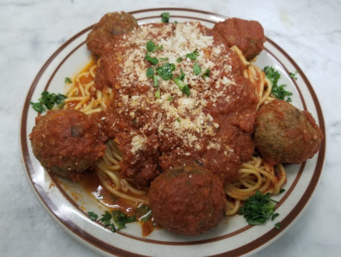 Order Spaghetti with Meatballs - Pasta food online from Mario Pizza store, Washington on bringmethat.com