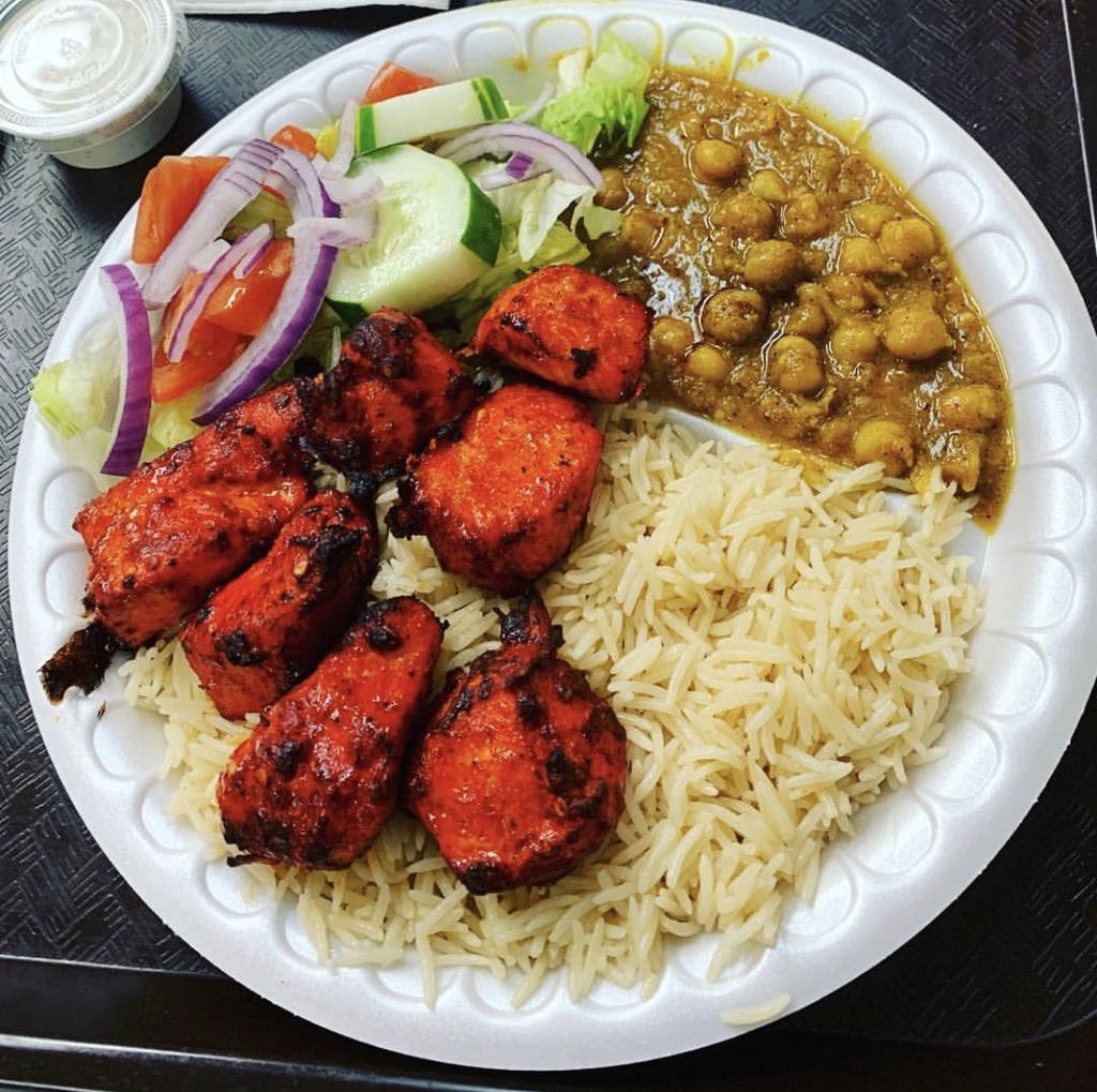 Order Spicy Boneless Chicken Kabob food online from Aladdin's Kitchen store, Washington on bringmethat.com
