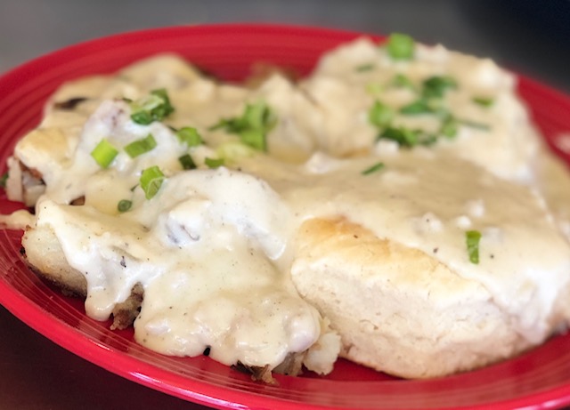Order Biscuits and  Gravy food online from Cafe 222 store, San Diego on bringmethat.com