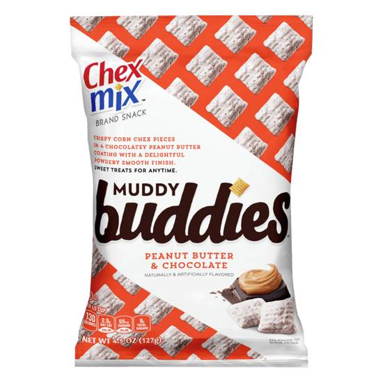 Order Chex Mix Muddy Buddies Peanut Butter Chocolate 4.5oz food online from Casey store, Millstadt on bringmethat.com