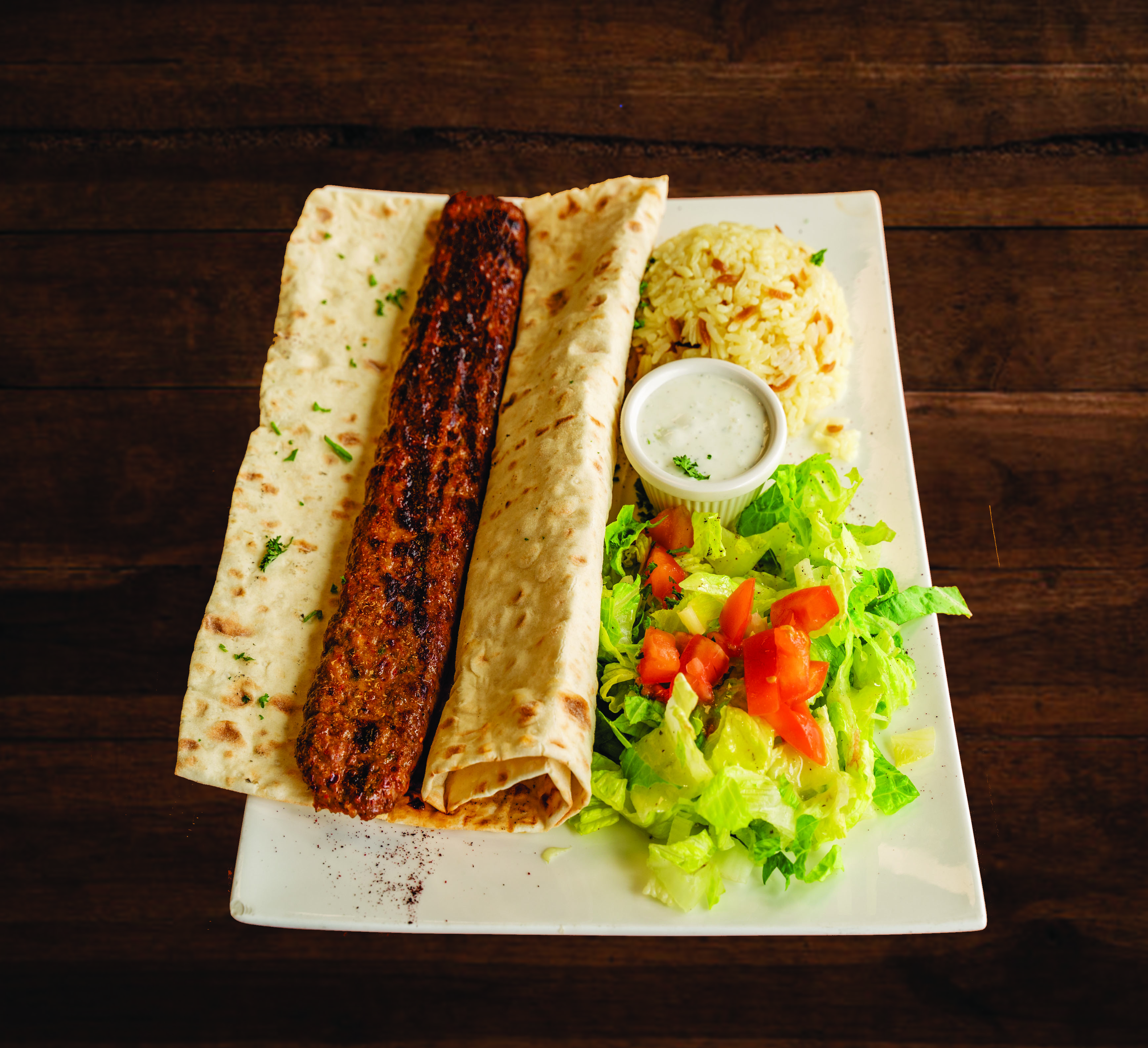 Order Adana Kebab Plate food online from City Kebab & Gyros store, Daly City on bringmethat.com
