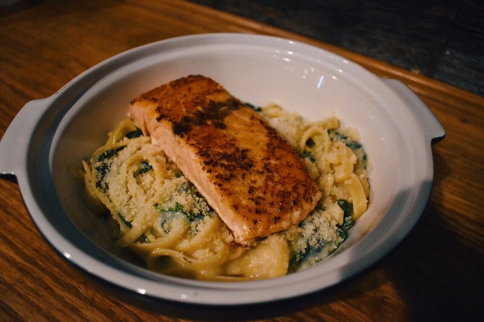 Order Salmon Pasta food online from Koble Grill store, Westerville on bringmethat.com