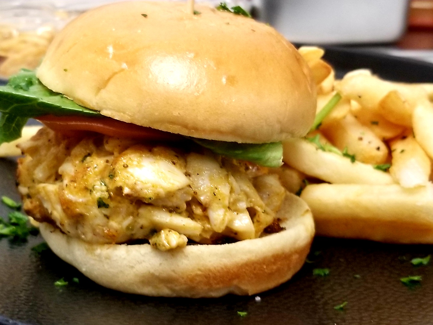 Order Blue’s Jumbo Lump Crab Cake Sandwich food online from Blue Waters Caribbean & Seafood Grill store, Temple Hills on bringmethat.com