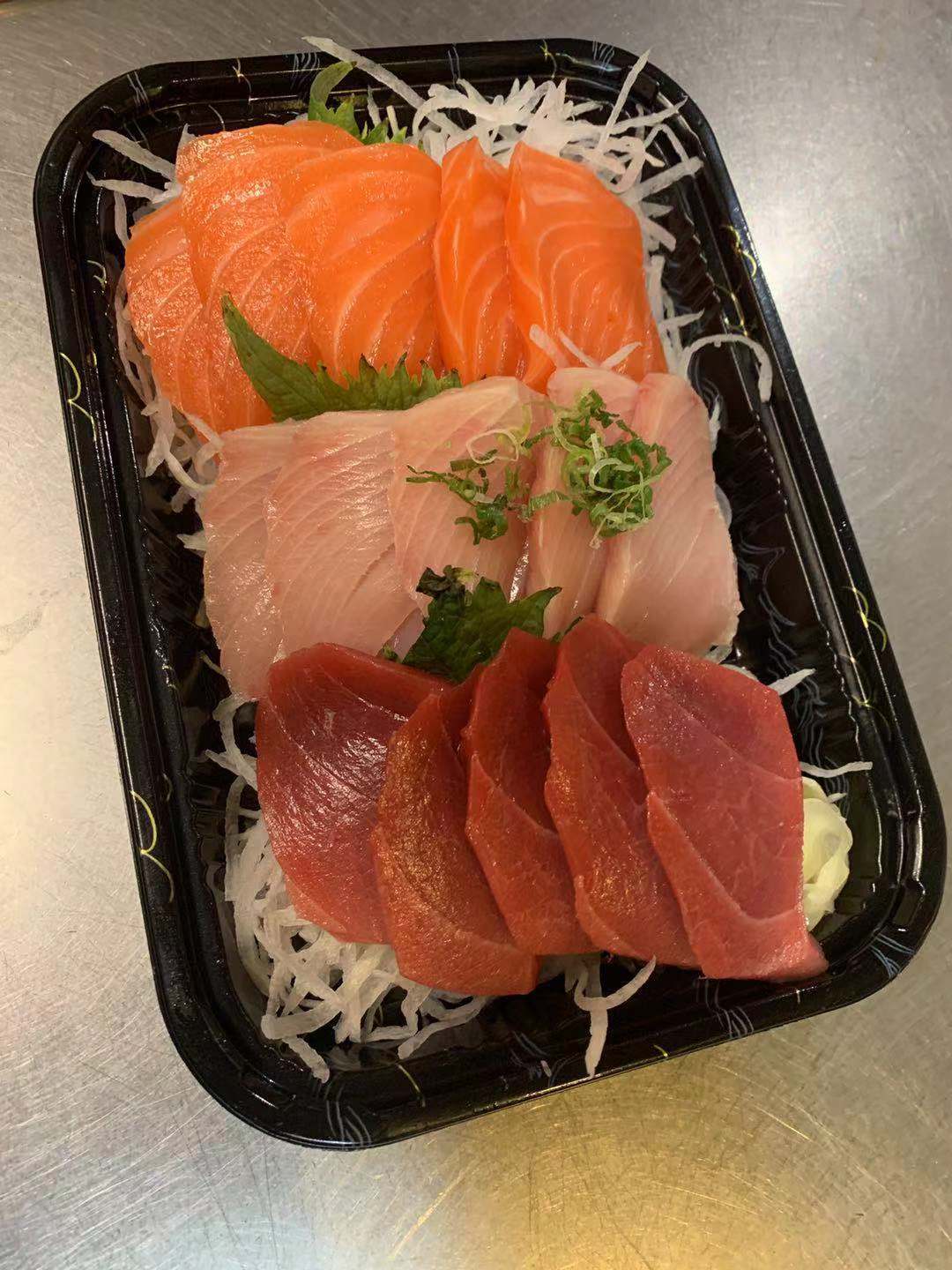 Order 110. Triple Sashimi food online from Yummy sushi store, New York on bringmethat.com
