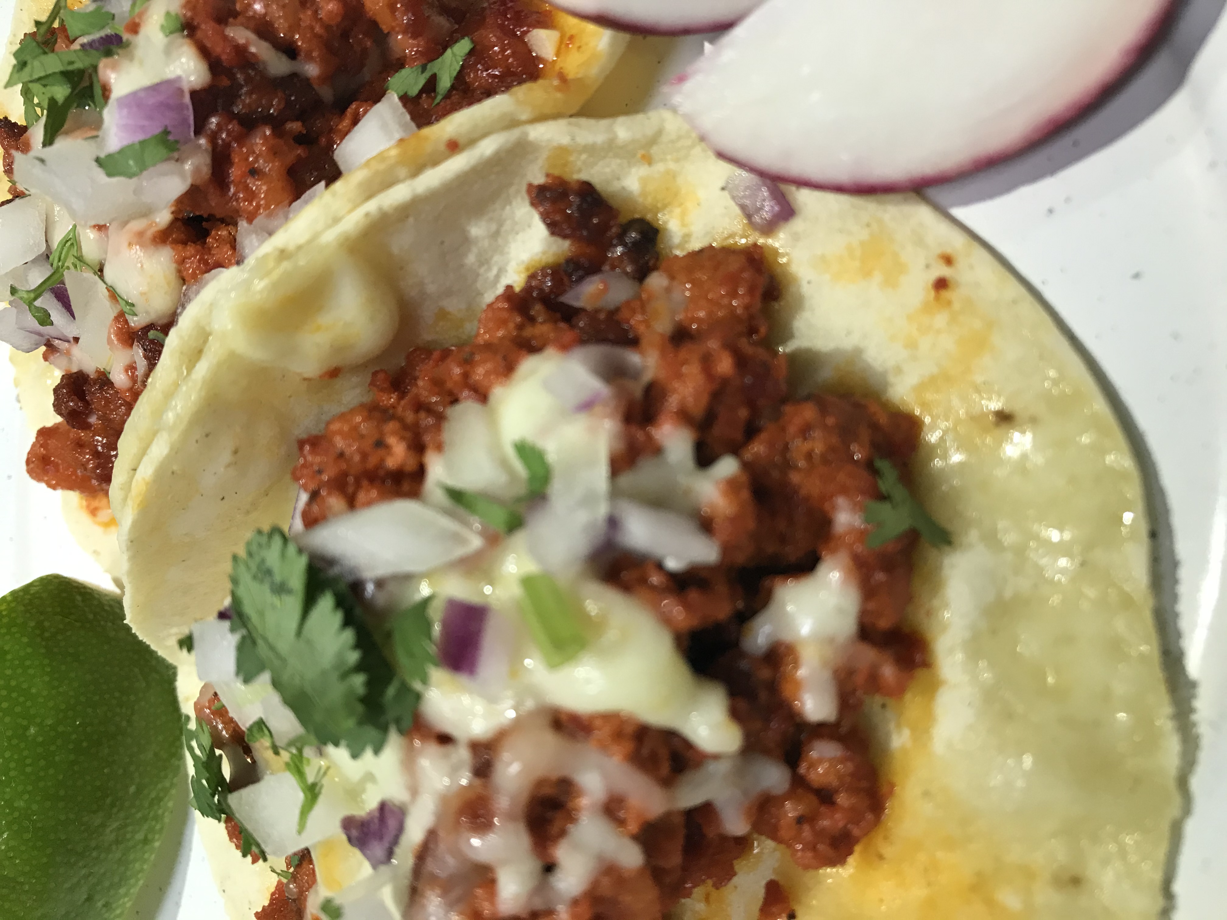 Order Taco Chorizo con Queso  food online from El Paso Taqueria store, New York on bringmethat.com