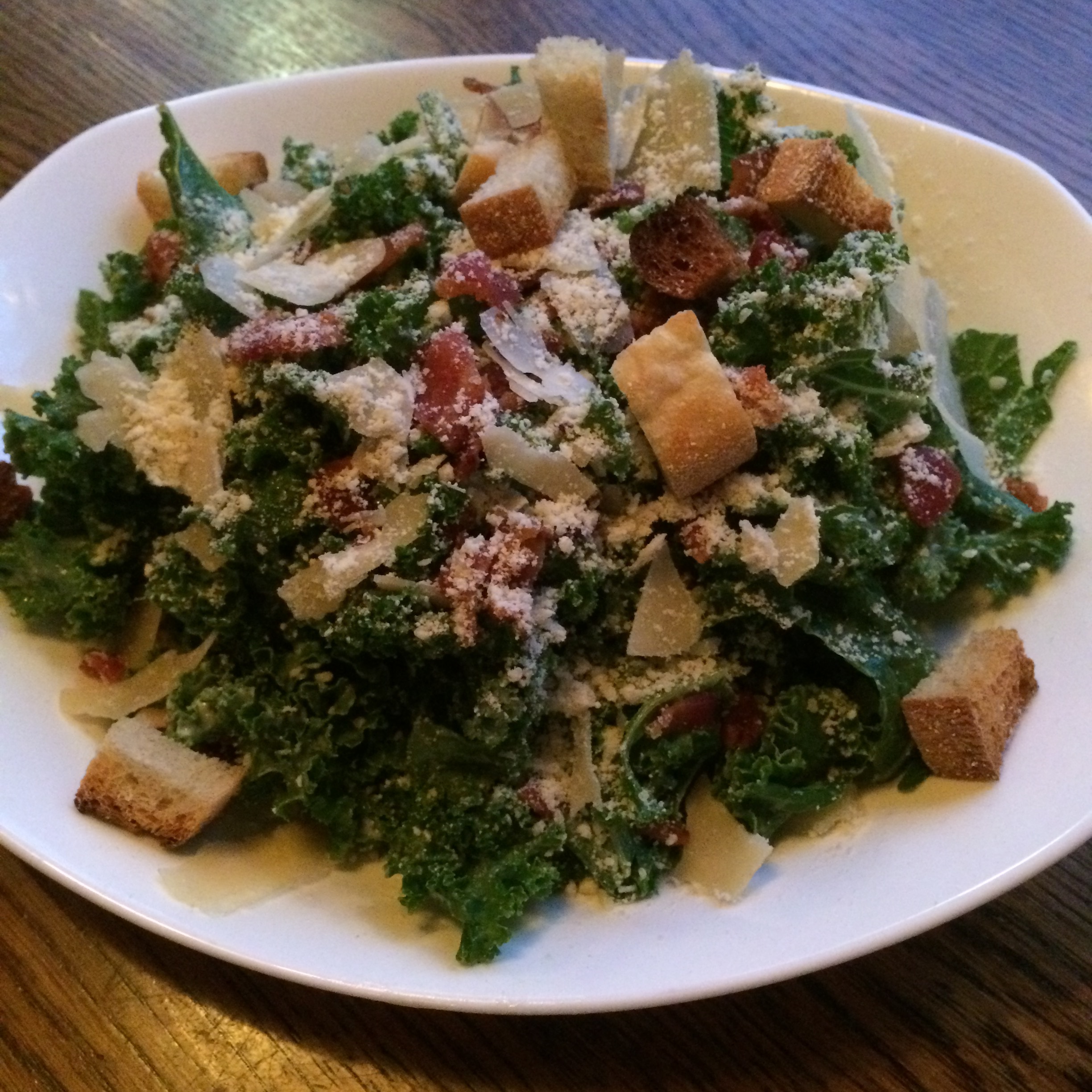 Order Kale Caesar Salad food online from Woodbines store, Long Island City on bringmethat.com