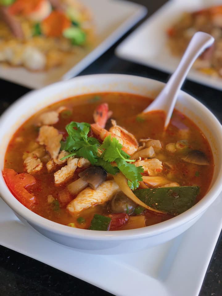 Order Tom Yum Chicken food online from Wanya Thai Restaurant store, Canyon Country on bringmethat.com
