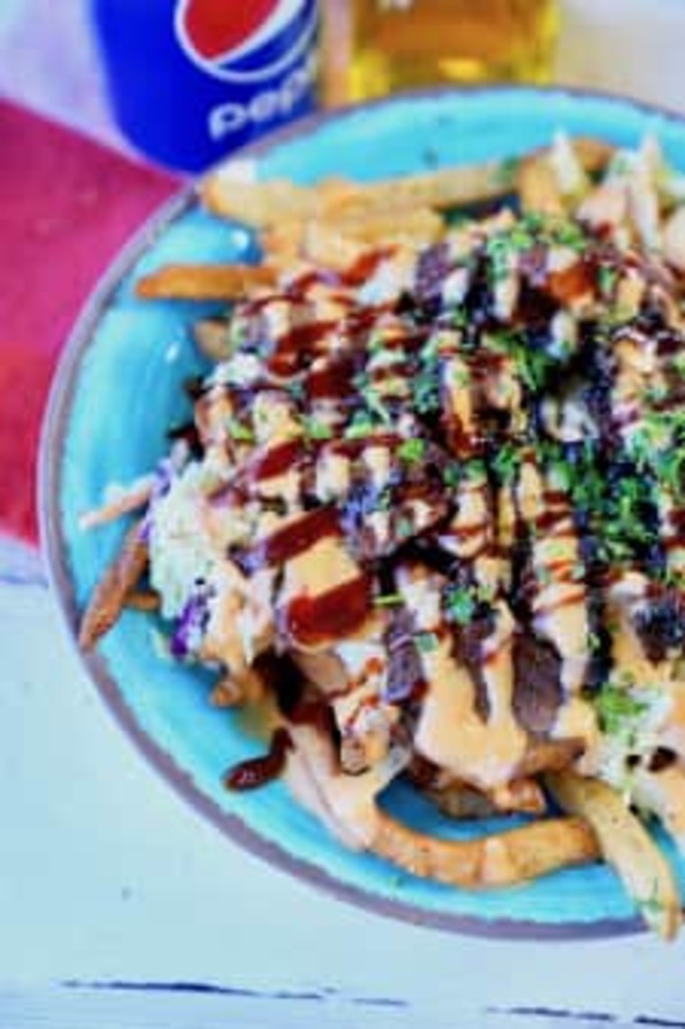Order Loaded Smoked Brisket Fries food online from Big Moe Kitchen store, Garden City on bringmethat.com
