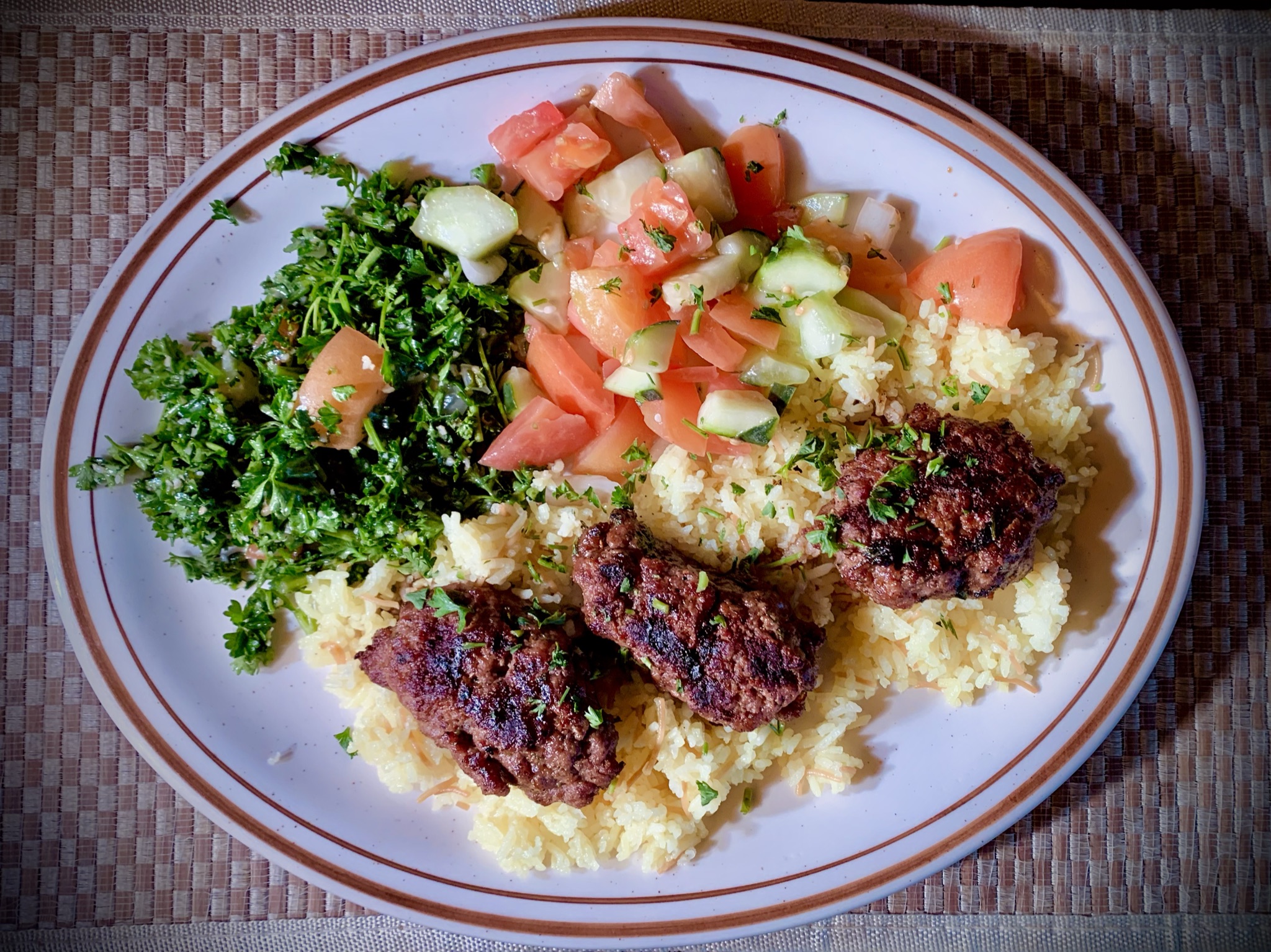 Order 2. Kofta Kabob food online from Jerusalem Cafe store, Vancouver on bringmethat.com
