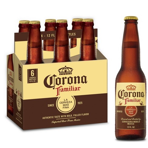 Order Corona Familiar 6pk-12oz Bottles food online from Divine Wine and Spirits store, San Diego on bringmethat.com