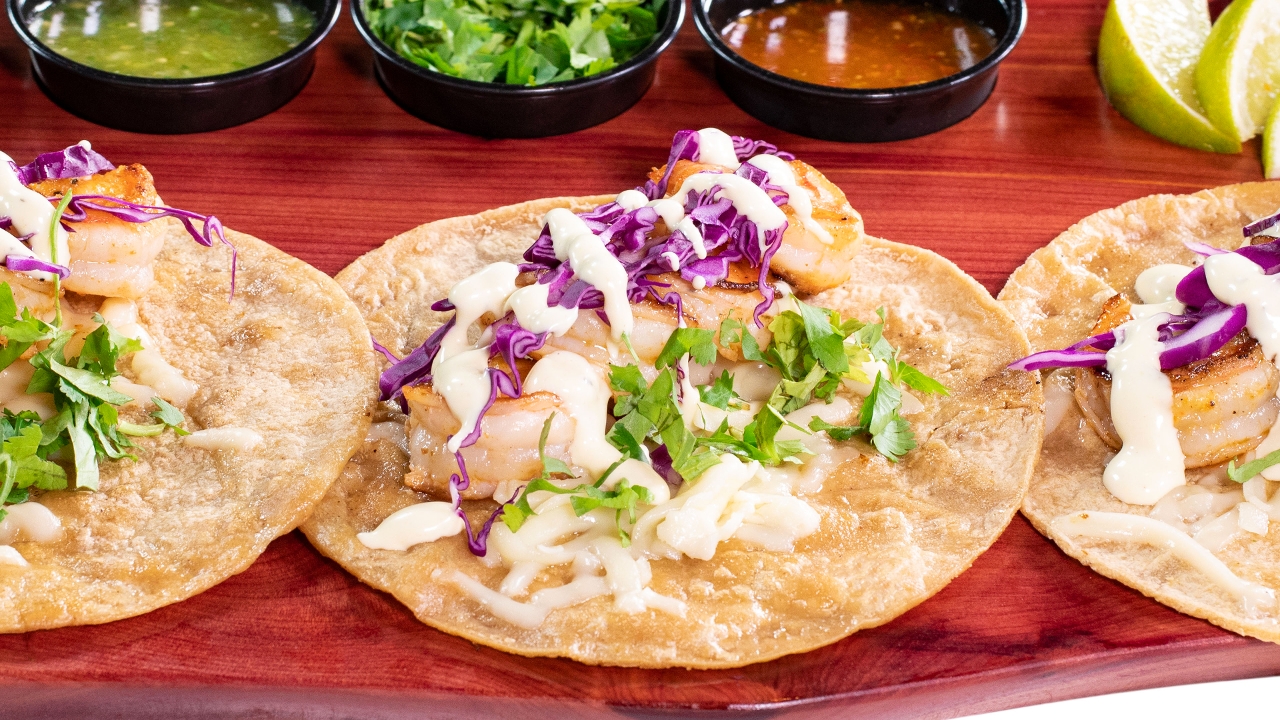 Order Grilled Shrimp Corn Taco food online from Casa Grande store, South Point on bringmethat.com