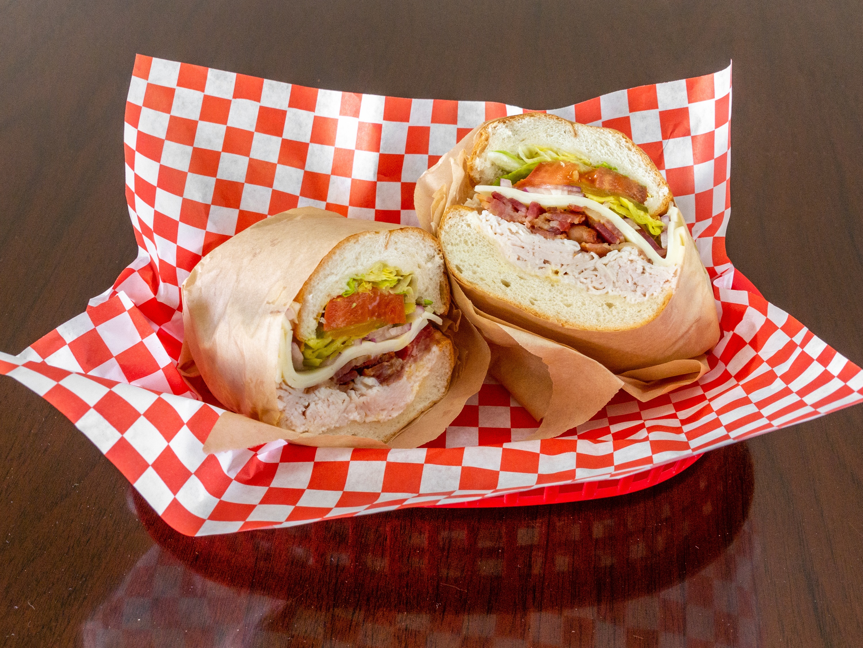 Order Turkey Bacon and Cheese Sandwich food online from Robbie Sandwiches store, Capitola on bringmethat.com