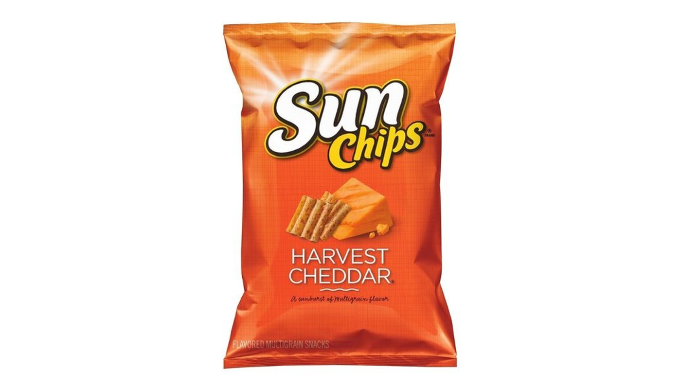 Order Sun Chips Harvest Cheddar 3oz Bag food online from P & B Liquor & Fine Wine store, Long Beach on bringmethat.com