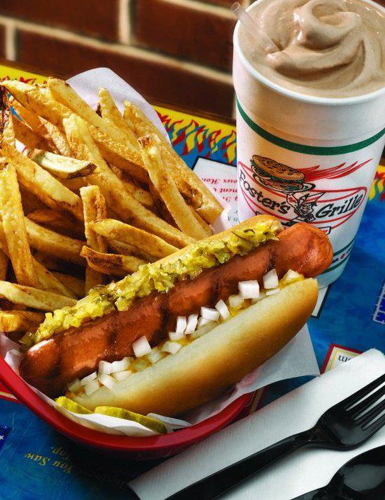 Order Foster's Famous Grilled 1/4 lb. Hot Dog Basket food online from Foster's Grille store, Vienna on bringmethat.com