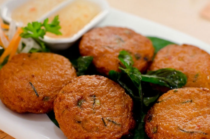 Order A.13 Fish Cakes food online from Thai Saap kitchen store, Quincy on bringmethat.com