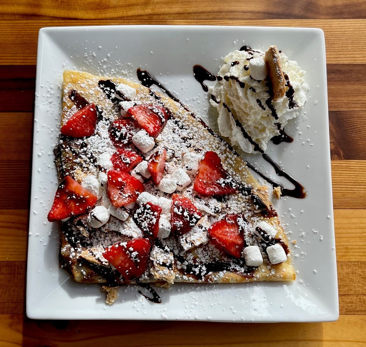 Order S'mores Crepe food online from Hob Coffee San Marcos store, San Marcos on bringmethat.com
