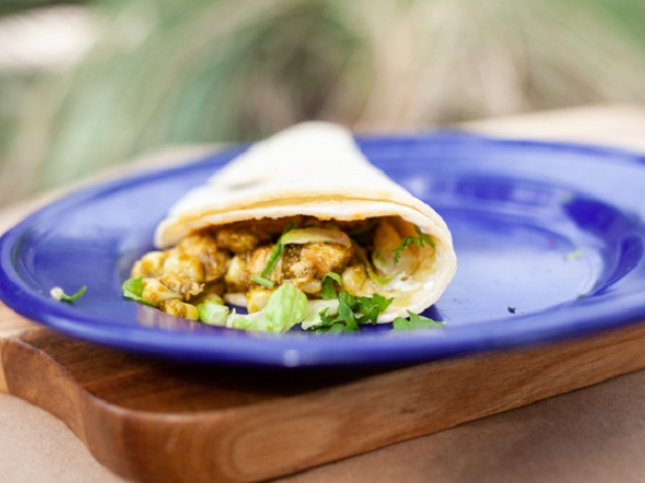 Order Poblano Chicken Taco food online from Buenos Sabores store, Austin on bringmethat.com